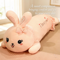 Striped bunny pillow